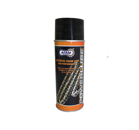 Lubrifiant chaîne AFAM Powerlube Spray 400 ml - protection transmission moto haute performance