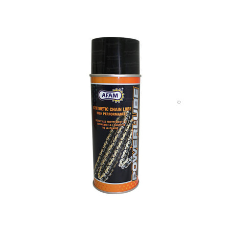 Lubrifiant chaîne AFAM Powerlube Spray 400 ml - protection transmission moto haute performance