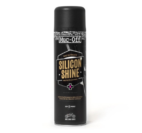 Spray de protection Muc-Off Motorcycle Silicon Shine 500ml – Brillance et protection moto