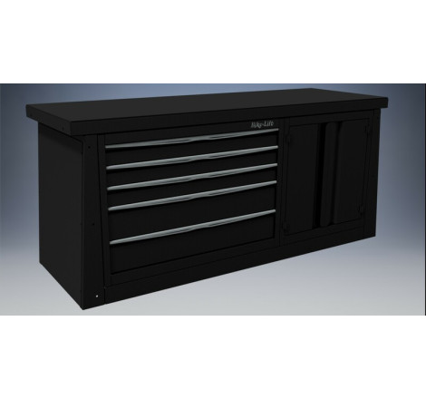 Meuble d'atelier BIKE LIFT 2 m – 5 tiroirs avec armoire