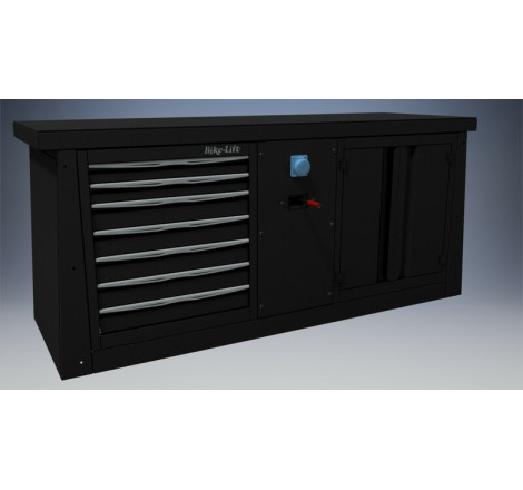 Meuble d'atelier BIKE LIFT 2 m – 7 tiroirs avec armoire