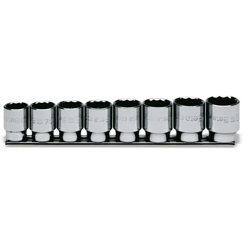 Coffret BETA 8 douilles 1/2" 12 pans sur support