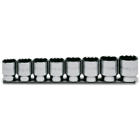 Coffret BETA 8 douilles 1/2" 12 pans sur support