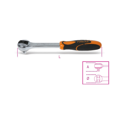 Cliquet réversible BETA 3/8" 72 dents