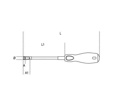 Clé à douille emmanchée BETA 943FL flexible 6 mm