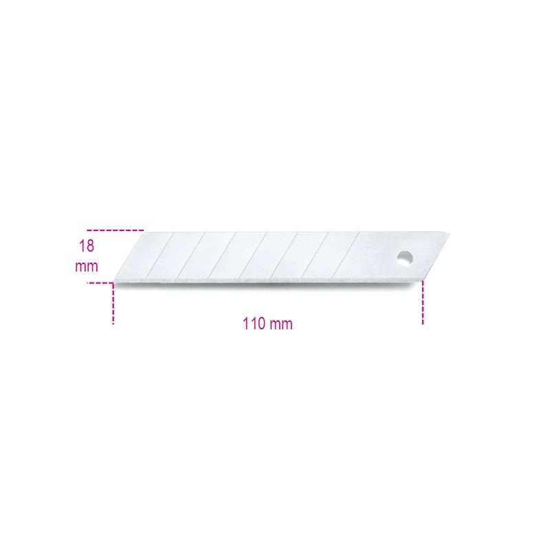 Étui de 10 lames sécables 18 mm BETA pour 1771 et 1771BM