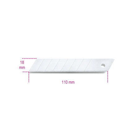 Étui de 10 lames sécables 18 mm BETA pour 1771 et 1771BM