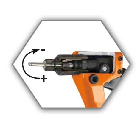 Pince à riveter Beta ultra compacte avec réglage de l’effort