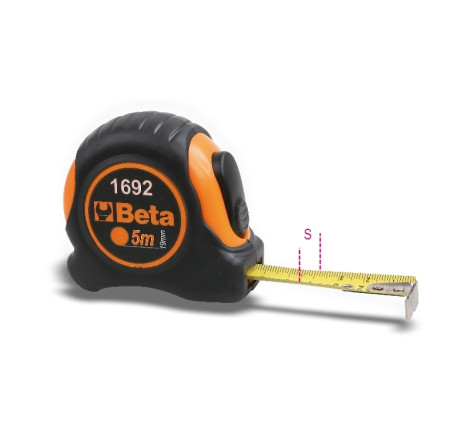 Mètre à ruban BETA 3m boîtier ABS antichoc bi-matières ruban acier classe de précision II