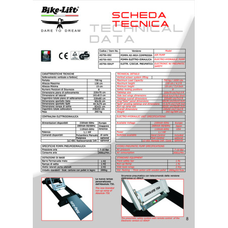 Table élévatrice BIKE LIFT  Absolute 756 Split