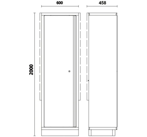 Armoire métallique à 1 porte avec étrier BETA C45PRO 2.0