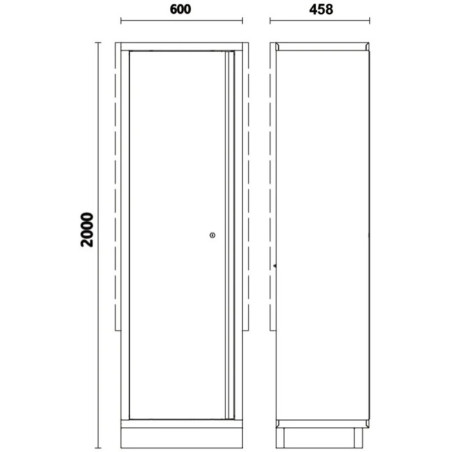 Armoire métallique à 1 porte avec étrier BETA C45PRO 2.0