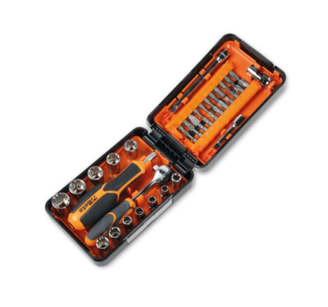 Coffret compact BETA 11 douilles multi empreintes / 21 embouts / 7 accessoires
