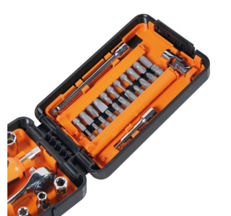 Coffret compact BETA 11 douilles multi empreintes / 21 embouts / 7 accessoires