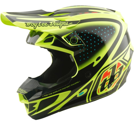 Casque TROY LEE DESIGNS SE5 Polycarbonate Mips - The Line jaune fluo