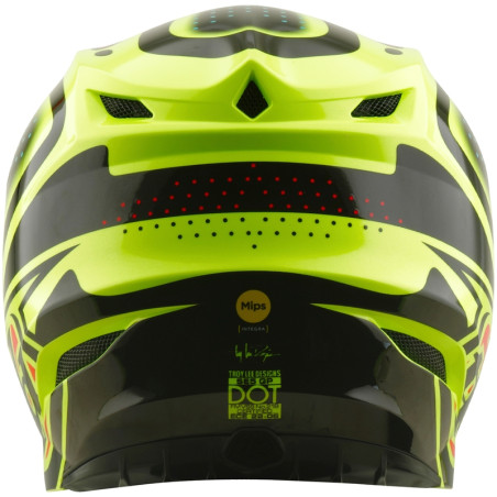 Casque TROY LEE DESIGNS SE5 Polycarbonate Mips - The Line jaune fluo