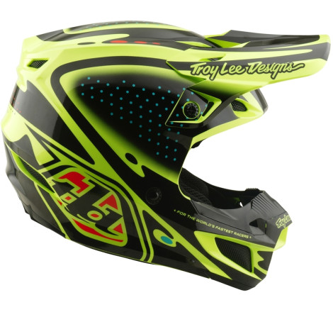 Casque TROY LEE DESIGNS SE5 Polycarbonate Mips - The Line jaune fluo