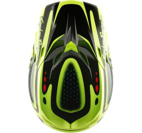 Casque TROY LEE DESIGNS SE5 Polycarbonate Mips - The Line jaune fluo