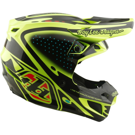 Casque TROY LEE DESIGNS SE5 Polycarbonate Mips - The Line jaune fluo