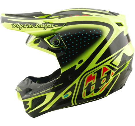 Casque TROY LEE DESIGNS SE5 Polycarbonate Mips - The Line jaune fluo