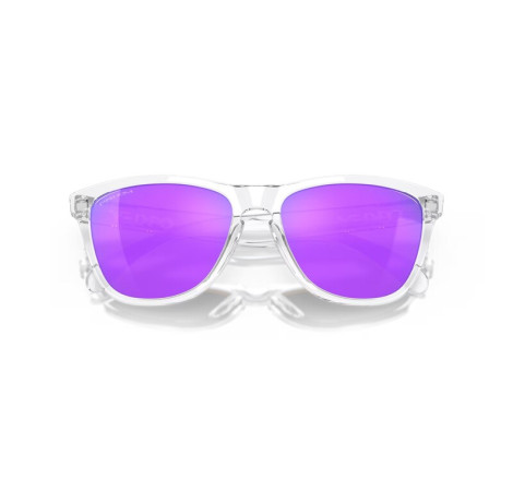 Lunettes de soleil OAKLEY Frogskins - verres Prizm Violet, monture Polished  Clear