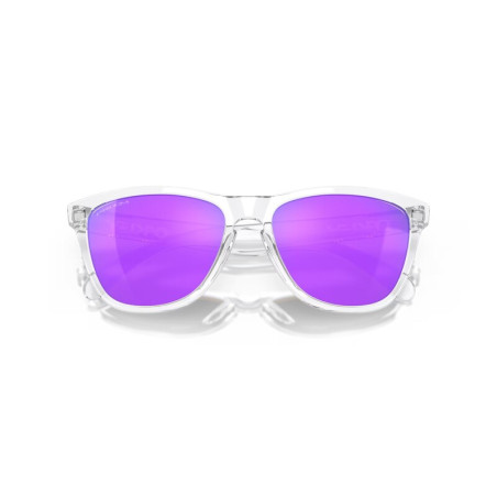Lunettes de soleil OAKLEY Frogskins - verres Prizm Violet, monture Polished  Clear