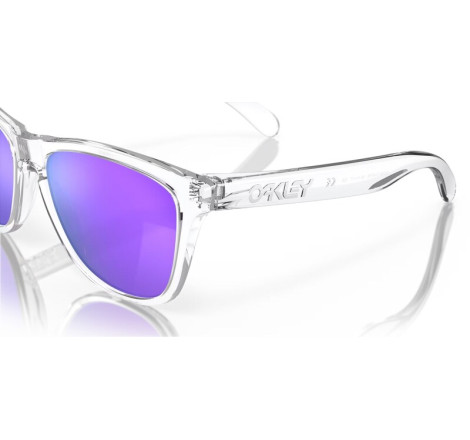 Lunettes de soleil OAKLEY Frogskins - verres Prizm Violet, monture Polished  Clear