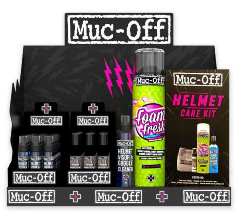 Kit d’entretien pilote Muc-Off Rider Care Slat Wall - soin complet équipement moto et pilote