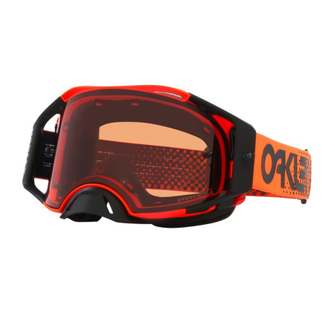 Masque OAKLEY Airbrake MX Moto Orange B1B – Écran Prizm™ MX Bronze