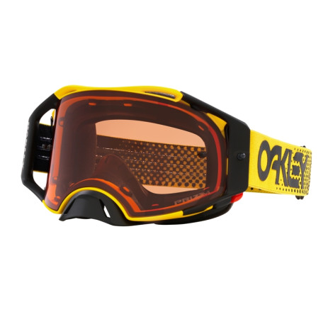 Masque OAKLEY Airbrake MX Moto Yellow B1B – Écran Prizm™ MX Bronze