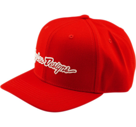 Casquette TROY LEE DESIGNS Curved Snapback Signature - Team Red
