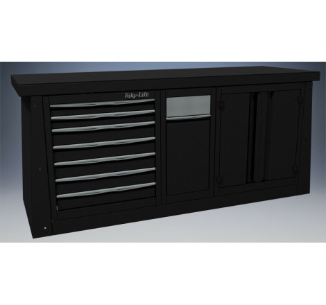 Meuble d’atelier BIKE LIFT 2 m 7 tiroirs armoire poubelle MF-BL2000 + M1 + M4 + M10