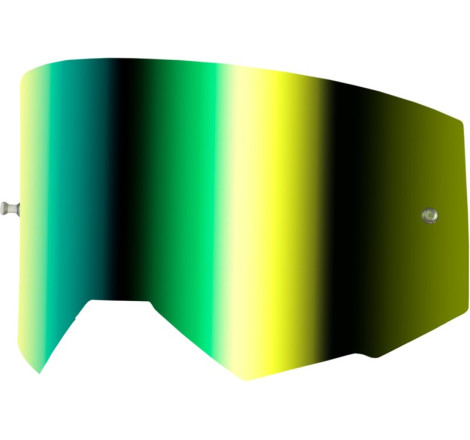 Écran FLY RACING avec fixation pour tear-off - écran iridescent vert fumé