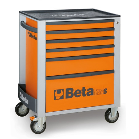 Servante mobile d’atelier BETA 6 tiroirs orange