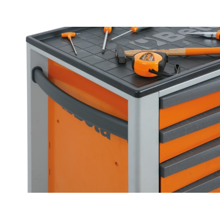 Servante mobile d’atelier BETA 6 tiroirs orange