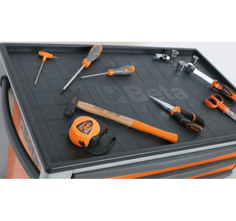 Servante mobile d’atelier BETA 6 tiroirs orange