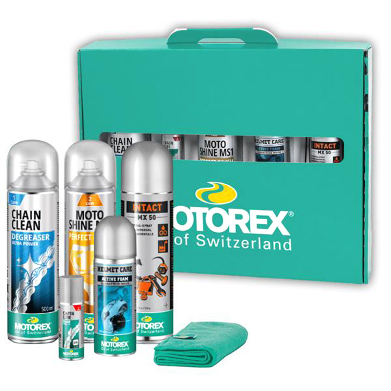 Kit de nettoyage, entretien et lubrification MOTOREX X-Ride N’Shine - soin complet moto haute performance