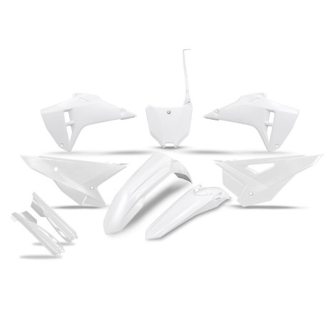 Kit plastiques complet + protections de fourche UFO Blanc Mat pour Honda CRF 250 / 450 – 2025