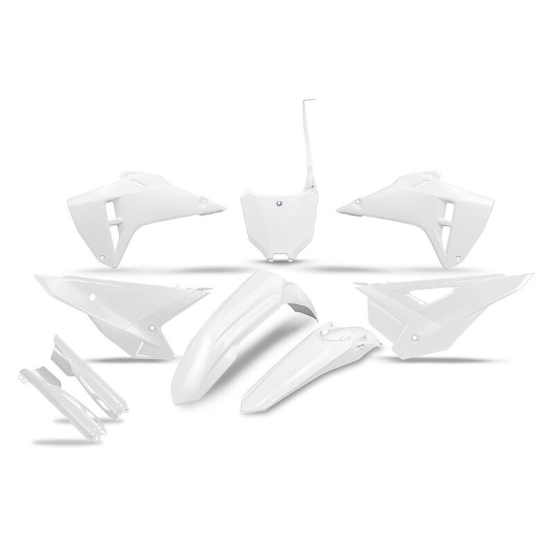 Kit plastiques complet + protections de fourche UFO Blanc Mat pour Honda CRF 250 / 450 – 2025