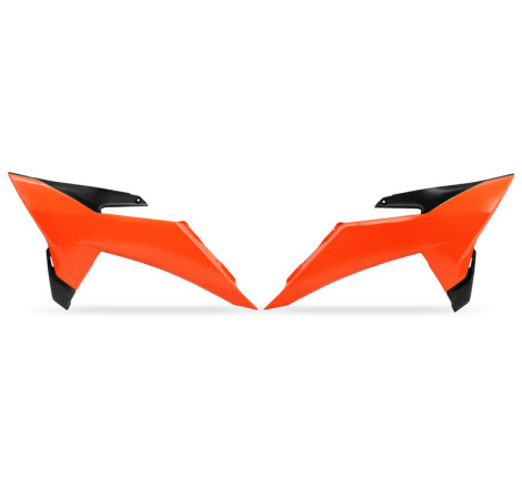 Ouïes de radiateur UFO Orange Fluo pour KTM SX/SX-F 125/250/350/450 2025