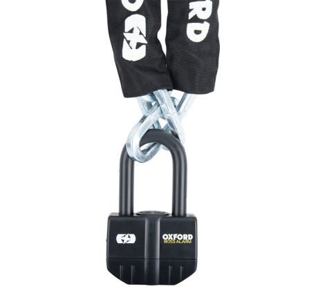 Antivol chaîne OXFORD Boss Alarm 16mm + chaine 12mm X 1.5m