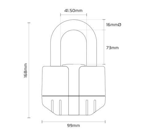 Antivol chaîne OXFORD Boss Alarm 16mm + chaine 12mm X 1.5m