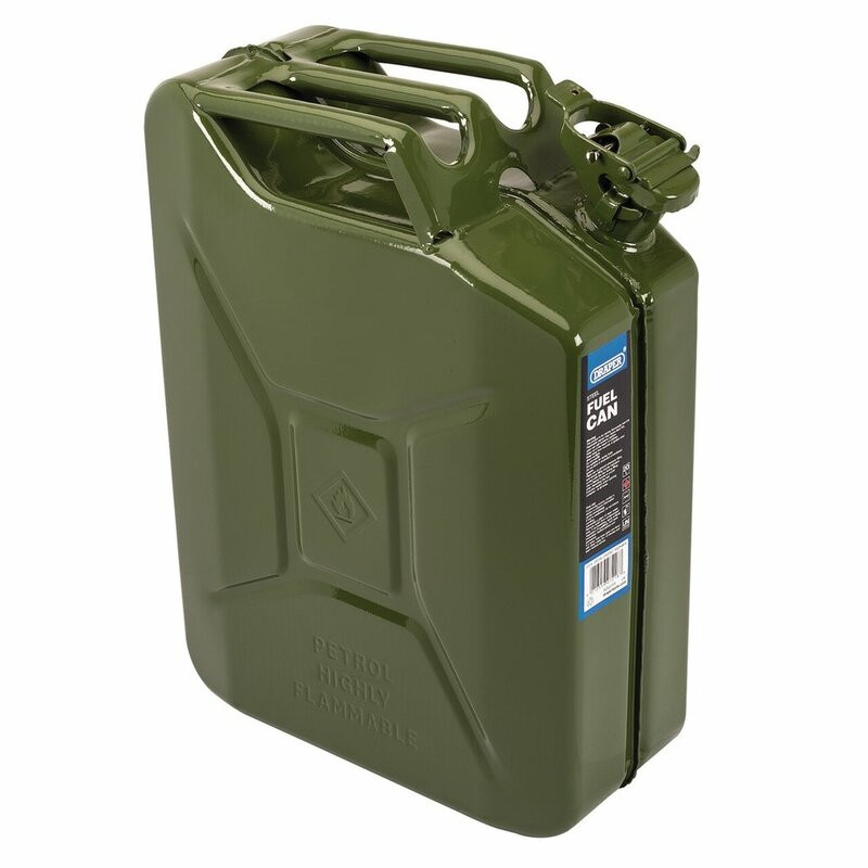 Bidon de carburant en acier DRAPER vert 20 L