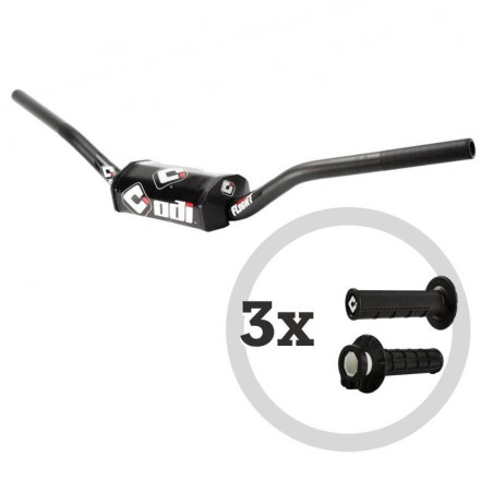 Kit guidon ODI Podium Flight MX + 3 paires de poignées MX V2 Lock-On semi-gauffrées