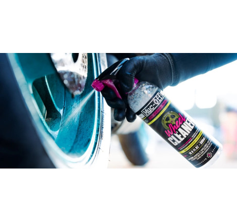 Nettoyant jantes Muc-Off Wheel Cleaner spray 500ml - dégraissant moto et voiture haute performance