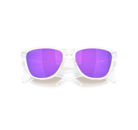 Lunettes de soleil OAKLEY Frogskins S Polished Clear - verres Prizm Violet