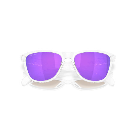Lunettes de soleil OAKLEY Frogskins S Polished Clear - verres Prizm Violet
