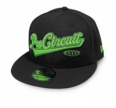 Casquette PRO CIRCUIT snapback - noir/vert fluo