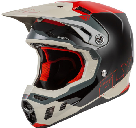 Casque FLY RACING Formula CC Glide – noir/rouge/gris, Taille M,