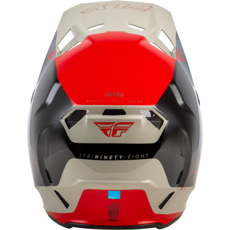 Casque FLY RACING Formula CC Glide – noir/rouge/gris, Taille M,